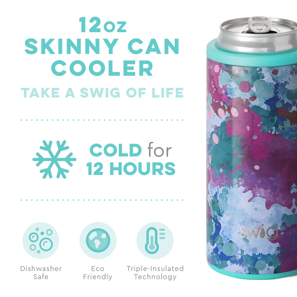 ARTIST SPECKLE 12OZ. SKINNY CAN COOLER - Image 3