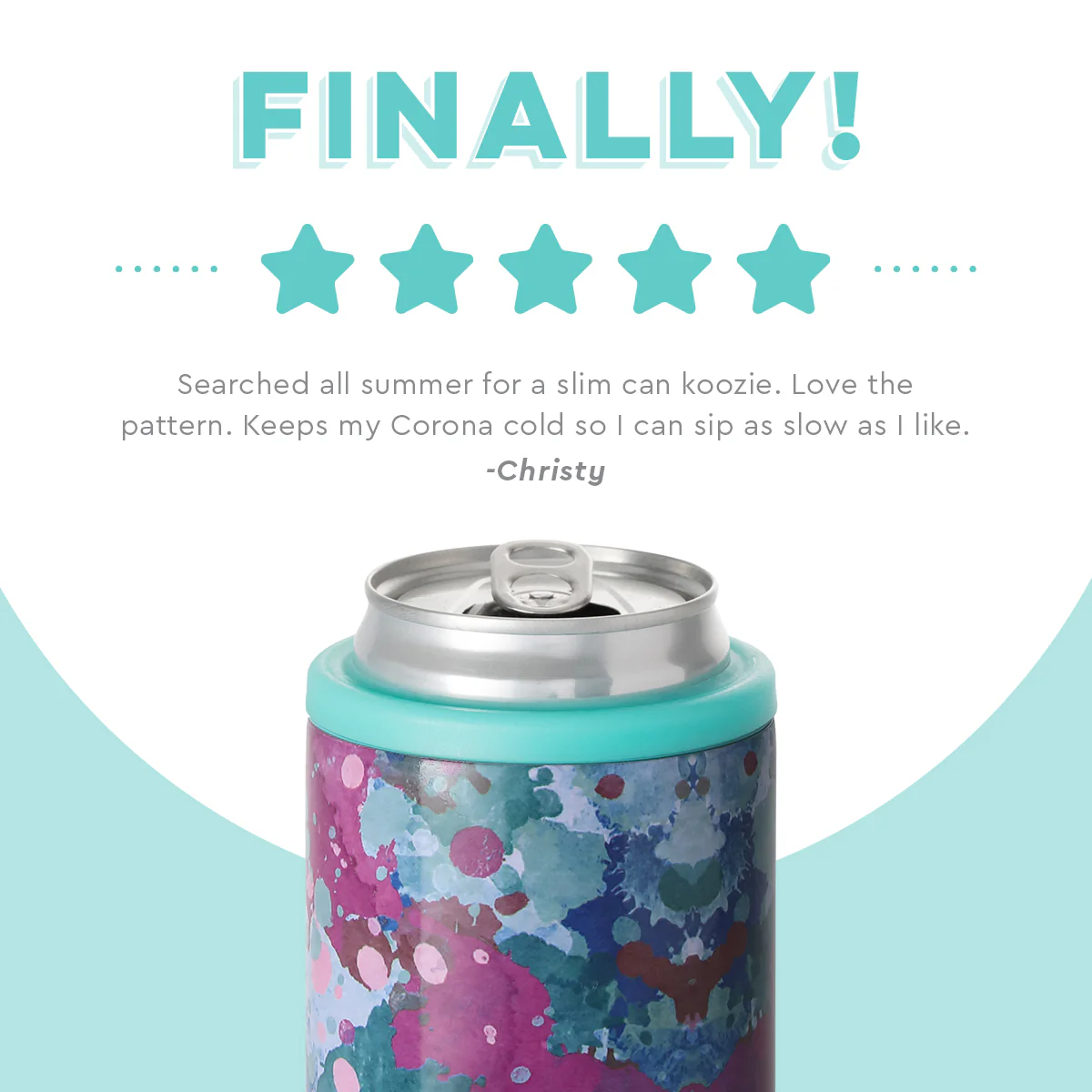 ARTIST SPECKLE 12OZ. SKINNY CAN COOLER - Image 6