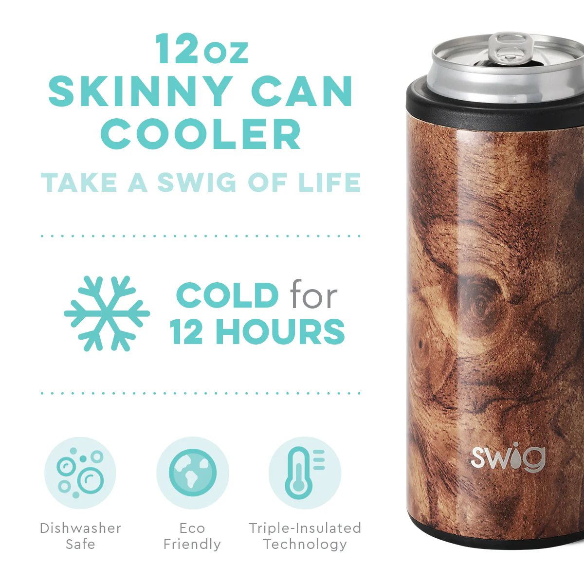 BLACK WALNUT 12OZ SKINNY CAN COOLER - Image 3
