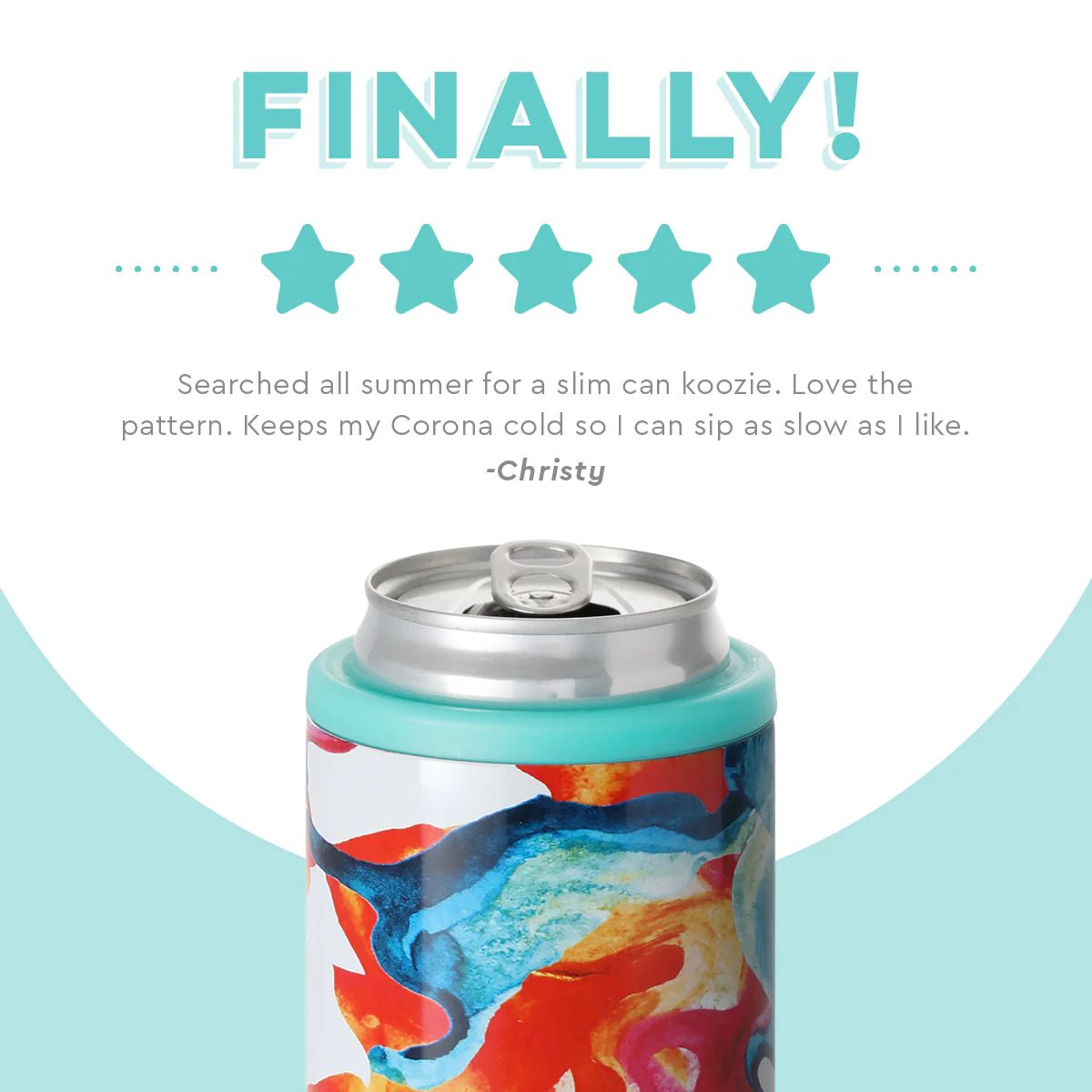 COLOR SWIRL 12OZ SKINNY CAN COOLER - Image 6