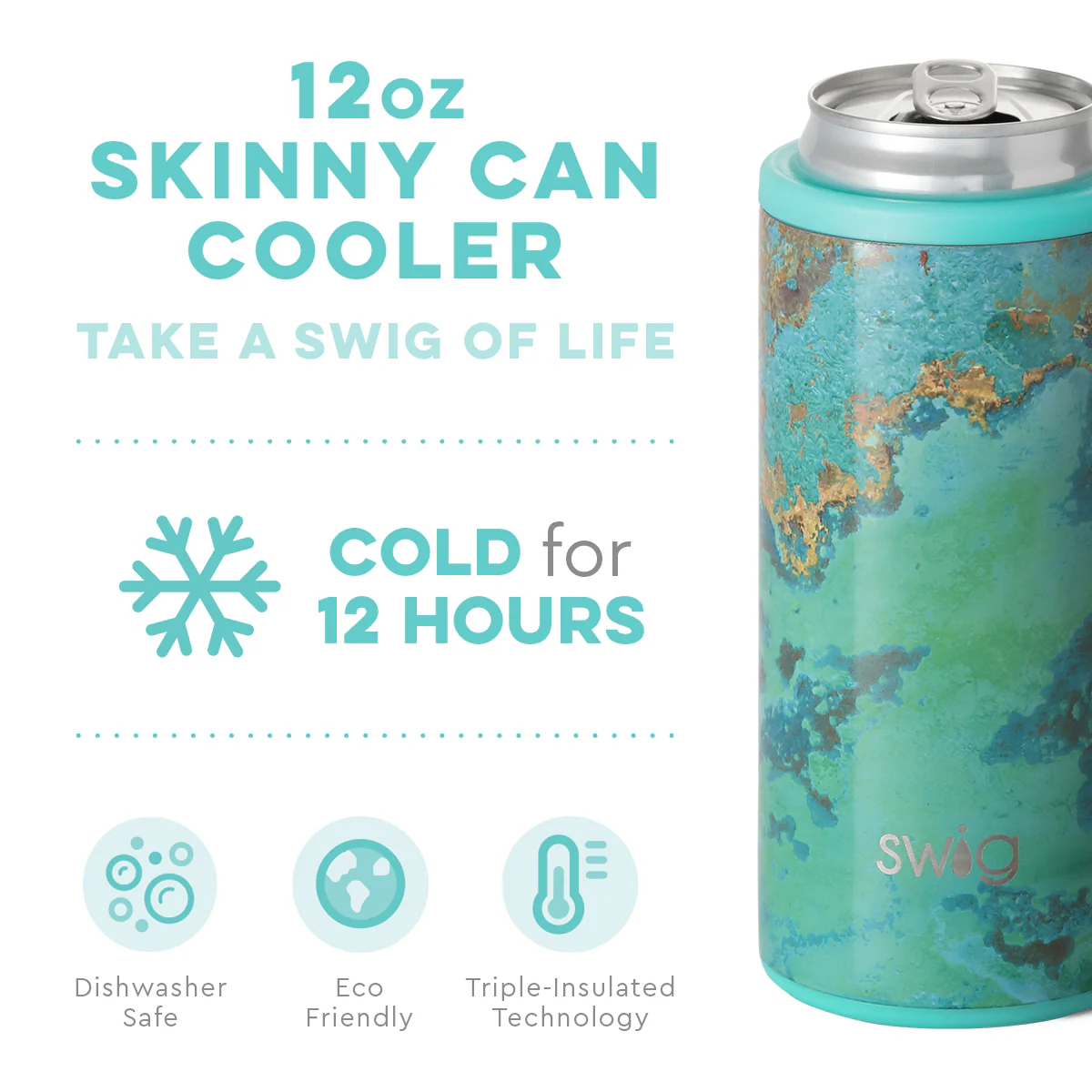 COPPER PATINA 12OZ SKINNY CAN COOLER - Image 6