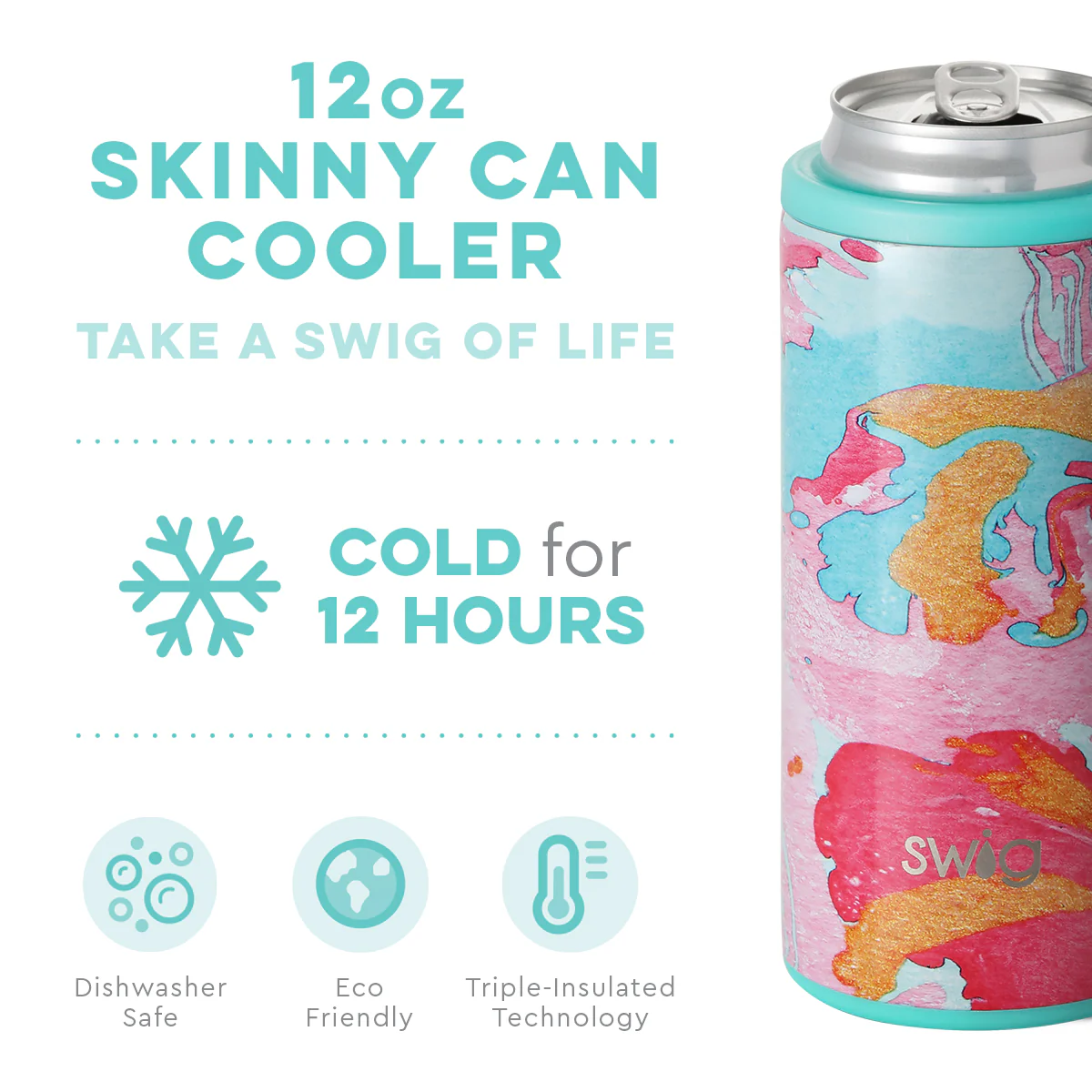 COTTON CANDY 12OZ. SKINNY CAN COOLER - Image 3
