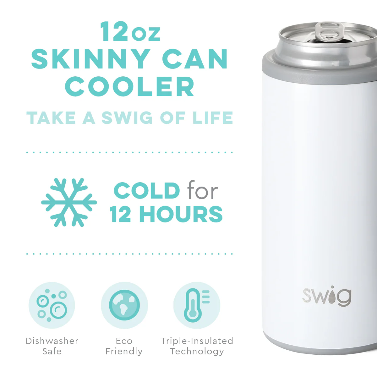 DIAMOND WHITE 12OZ SKINNY CAN COOLER - Image 3